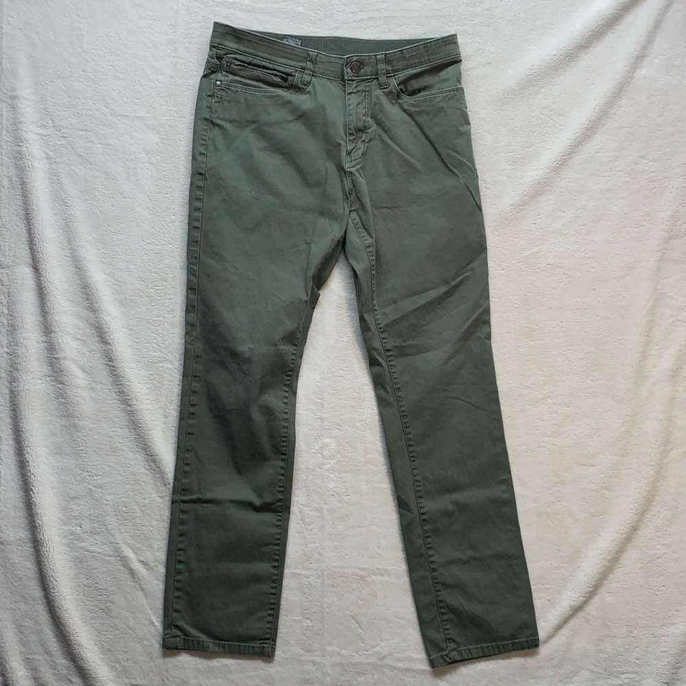 English Laundry Men's 5 Pocket Straight Fit Stretch Pants Olive green Size 32x30